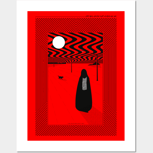 A Girl Walks Home Alone At Night alt poster Wall Art by Tiny Little Hammers